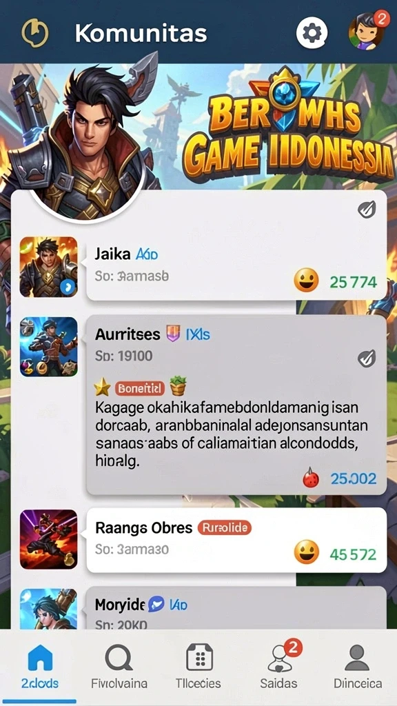 jin33 - Screenshot menunjukkan interaksi antar pemain dalam komunitas.